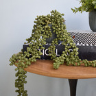 Arranjo De Folhagem Pendente Artificial No Vaso Azul | Formos